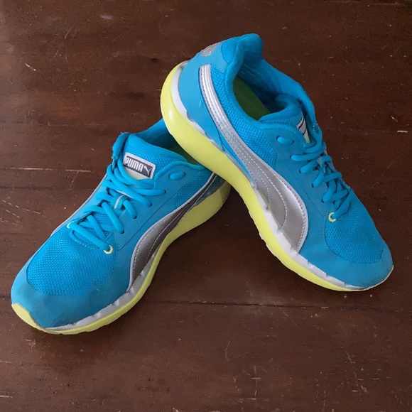 Puma Ortholite Teal Running Shoes - Picture 1 of 11